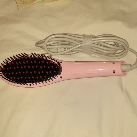 Oak Leaf‎ Hair Straightener Brush Iron in Box Pink - Picture 3 of 8